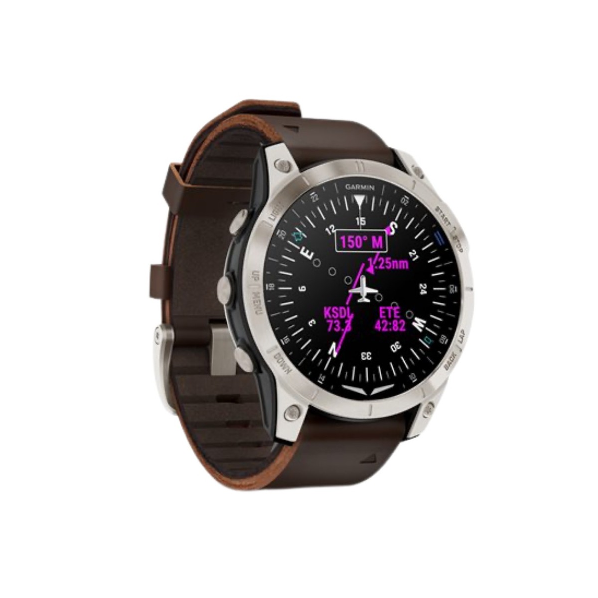 D2™ Mach 1 Aviator Smartwatch with Oxford Brown Leather Band D2™ Mach 1 Aviator Smartwatch with Oxford Brown Leather Band