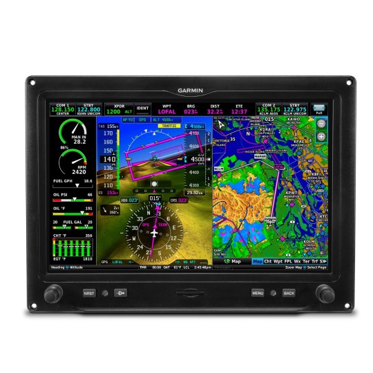 G3X Touch™ for Certificated Aircraft 10.6" Landscape Display with 4 Cylinder EIS