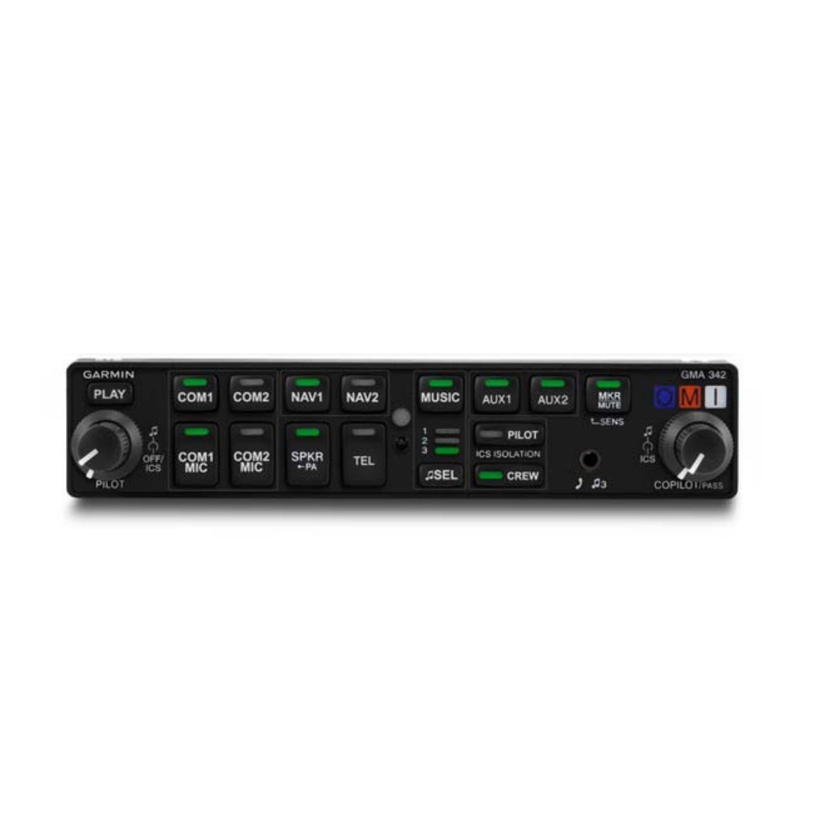 GMA™ 342 Audio Panel with 3.5 mm Audio Jack