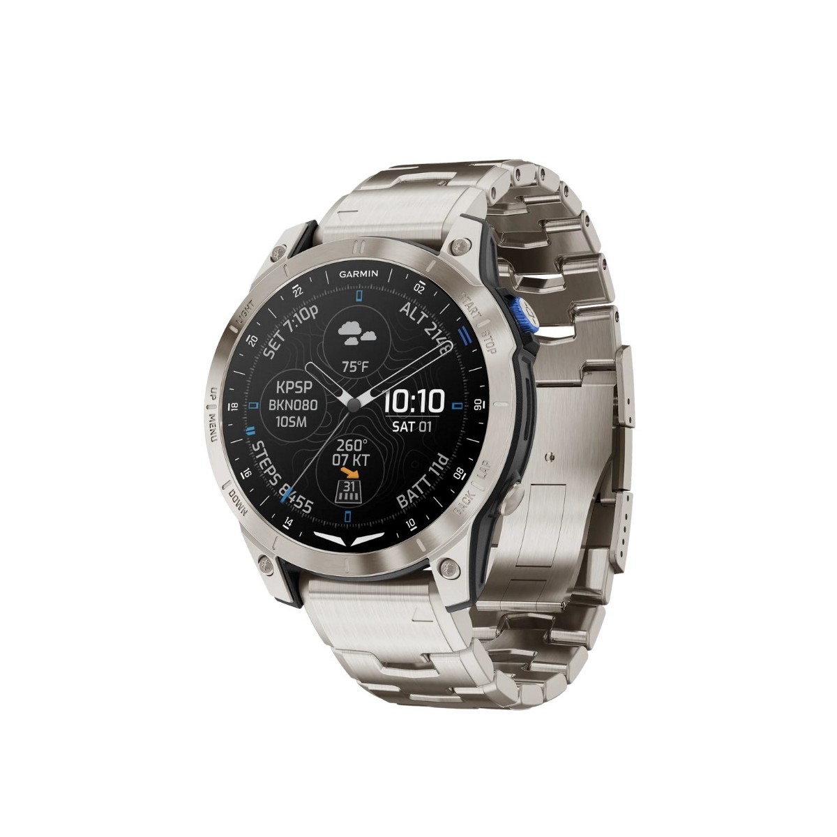 D2™ Mach 1 Aviator Smartwatch with Vented Titanium Bracelet D2™ Mach 1 Aviator Smartwatch with Vented Titanium Bracelet